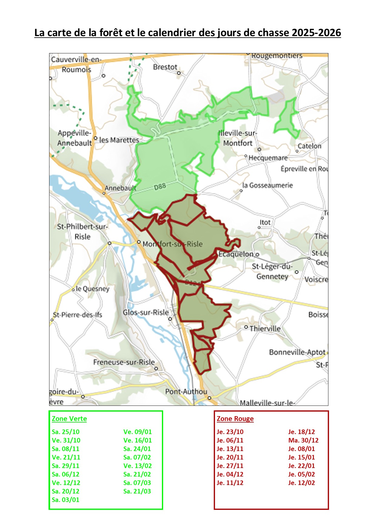 Calendrier Chasse 2025-2026